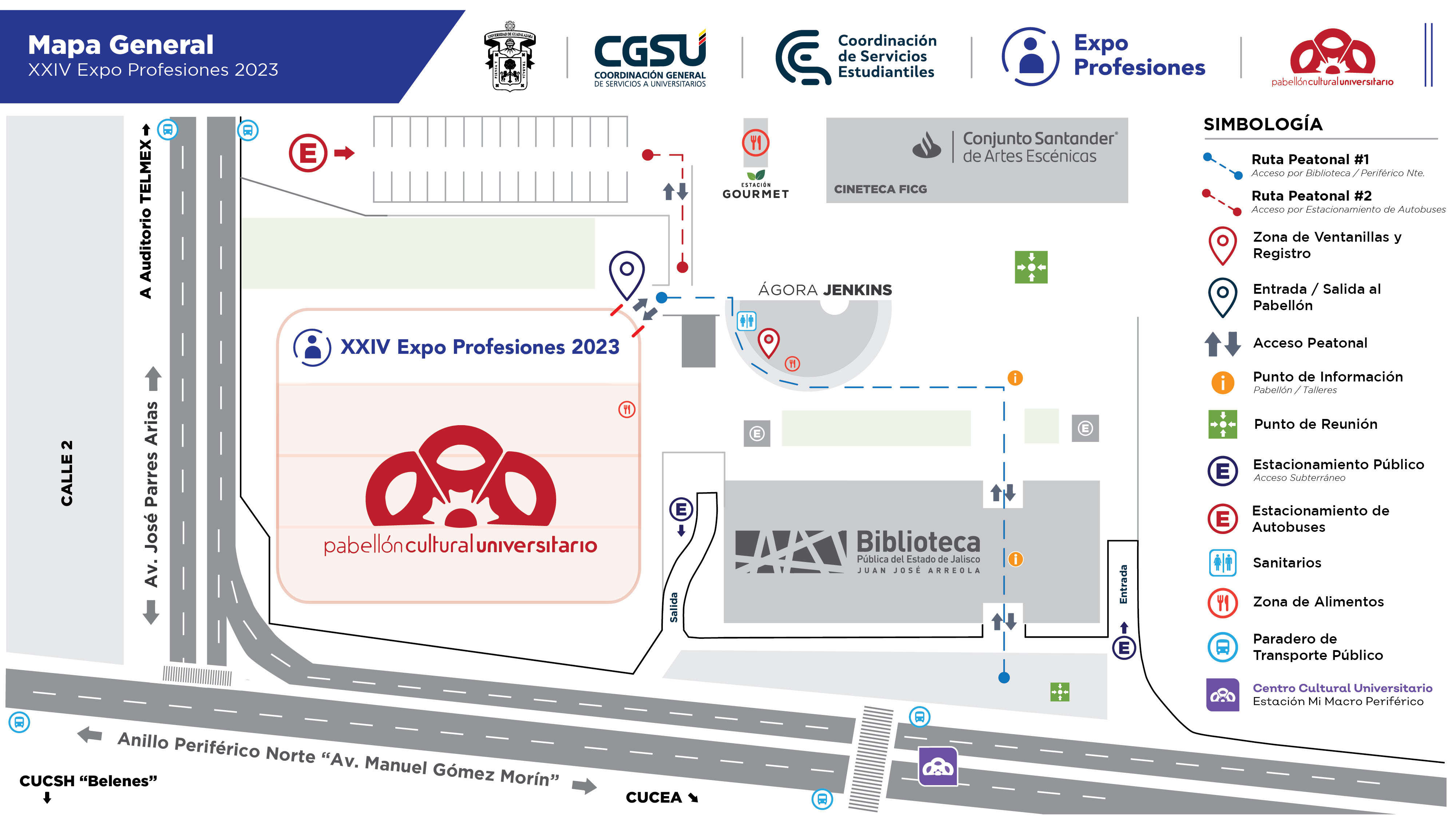 Mapa / Ubicación XXIV Expo Profesiones 2023 Coordinación de